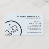 Modern Dentist Teeth Black Logo Blue Appointment Visitekaartje (Achterkant)