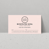 Modern Dentist Teeth Black Logo roze benoeming Visitekaartje