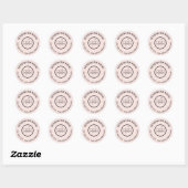 Modern Dentist Teeth Black Logo roze Ronde Sticker (Vel)