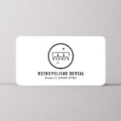 Modern Dentist Teeth Black Logo Visitekaartje