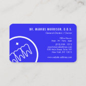 Modern Dentist Teeth Blue Logo Visitekaartje (Achterkant)