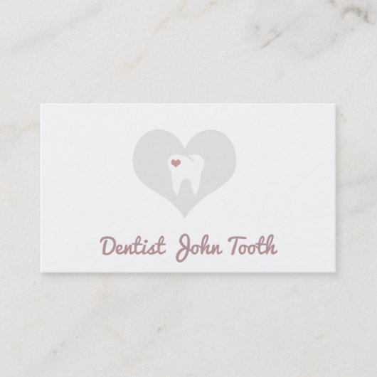 Modern Dentist White Tooth Logo Visitekaartje Afsprakenkaartje (Voorkant)