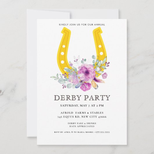 Modern  Derby Party  Kaart (Voorkant)