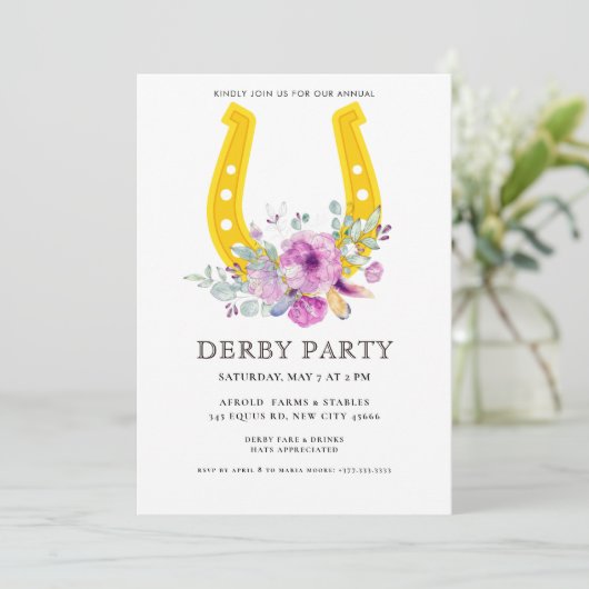 Modern  Derby Party  Kaart (Staand voorkant)