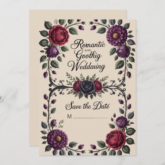 Modern Desert Boho Wedding Clipart Bundel Kaart (Voorkant / Achterkant)