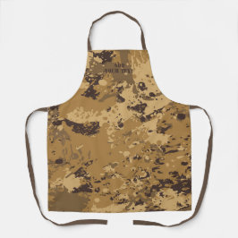 Modern Desert Brown Camouflage Camo Pattern Schort