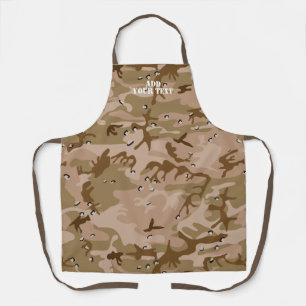 Modern Desert Brown Camouflage Camo Pattern Schort