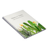 MODERN DESERT CACTUS FLORAL GARDEN WATERVERF NOTITIEBOEK (Rechterzijde)