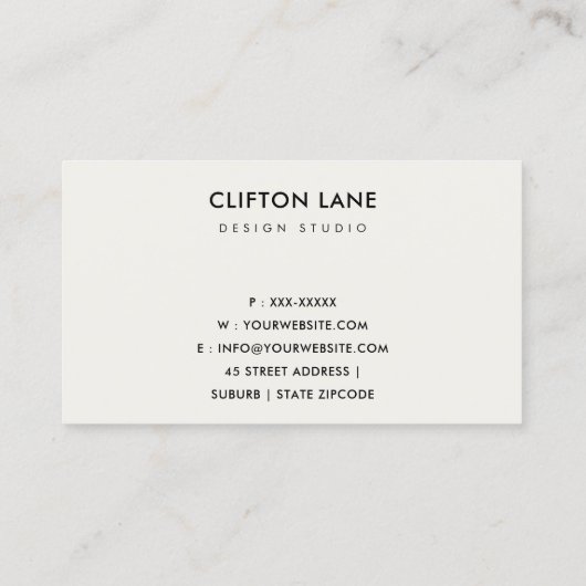 MODERN DESERT CACTUS FLORAL GARDEN WATERVERF VISITEKAARTJE (Achterkant)