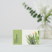 MODERN DESERT CACTUS FLORAL GARDEN WATERVERF VISITEKAARTJE (Staand voorkant)