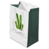 MODERN DESERT CACTUS FOLIAGE WATERVERF WEDING MEDIUM CADEAUZAKJE (Achterkant Gekanteld)