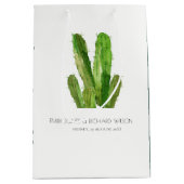 MODERN DESERT CACTUS FOLIAGE WATERVERF WEDING MEDIUM CADEAUZAKJE (Voorkant)