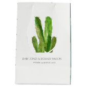 MODERN DESERT CACTUS FOLIAGE WATERVERF WEDING MEDIUM CADEAUZAKJE (Achterkant)