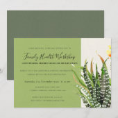 MODERN DESERT CACTUS WATERVERF WORKSHOP-GEBEURTENI KAART (Voorkant / Achterkant)