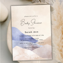 Modern Desert Mountain Abstract Baby shower