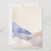 Modern Desert Mountain Abstract Baby shower Kaart (Achterkant)