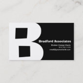 Modern design Big Retro B Monogram omkeerbaar Visitekaartje (Achterkant)