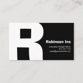 Modern design Big Retro R-Monogram omkeerbaar Visitekaartje (Achterkant)