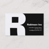 Modern design Big Retro R-Monogram omkeerbaar Visitekaartje (Achterkant)