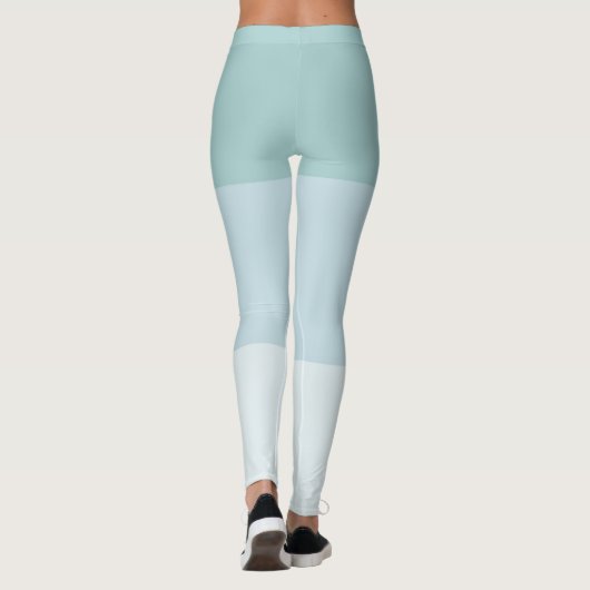 Modern Design Blue Green Elegant Sjabloon Pastel Leggings (Achterkant)