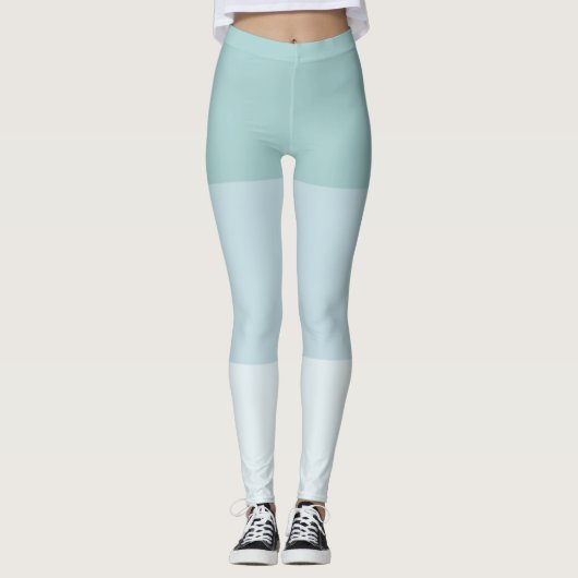 Modern Design Blue Green Elegant Sjabloon Pastel Leggings (Voorkant)