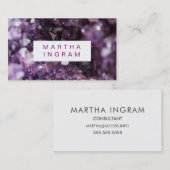 modern Design Bold Paars Amethyst Crystal Visitekaartje (Voorkant / Achterkant)