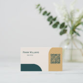 Modern Design Business Card with QR Code Visitekaartje (Staand voorkant)