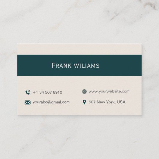 Modern Design Business Card with QR Code Visitekaartje (Achterkant)