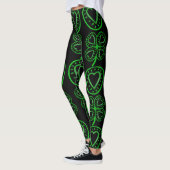 Modern Design Clover Heart St Patrick's Day L 5 Leggings (Links)