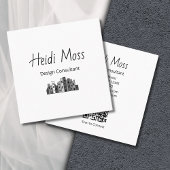 Modern Design Consultant QR code Black White Vierkante Visitekaartje