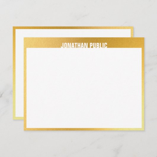 Modern design Elegant Goud Wit Trendy Sjabloon (Voorkant / Achterkant)