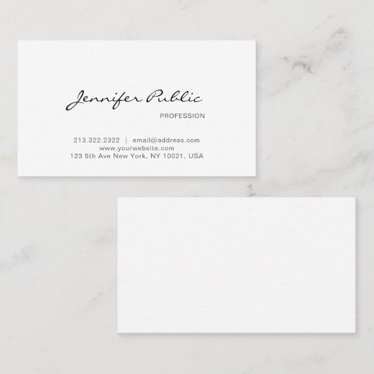 Modern design elegant minimalist Plain Trendy Visitekaartje (Voorkant / Achterkant)