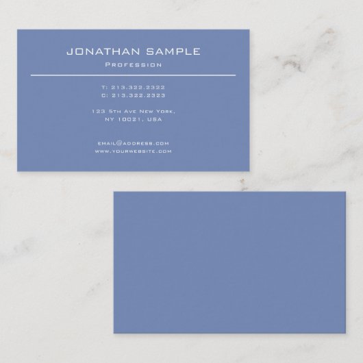 Modern design elegant minimalistisch vlak in rendy visitekaartje (Voorkant / Achterkant)