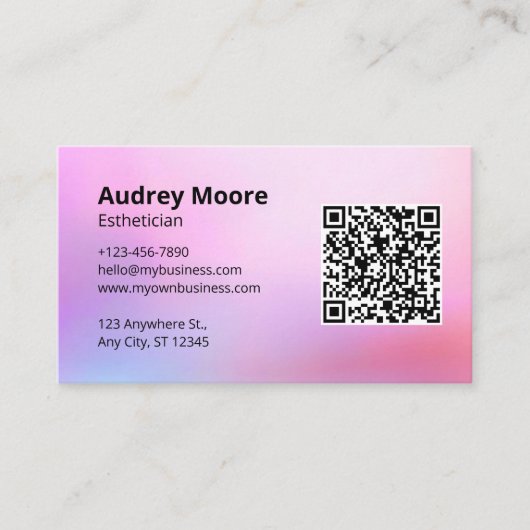 Modern design estheticus visitekaartje (Voorkant)