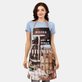 Modern Design Feestelijk Wijnthema Schort (Gedragen)