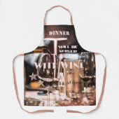 Modern Design Feestelijk Wijnthema Schort (Voorkant)