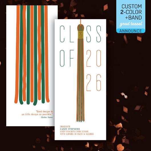 Modern Design Grad Announcement | Color-Editable