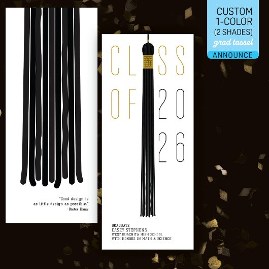 Modern Design Grad Announcement | Color-Editable