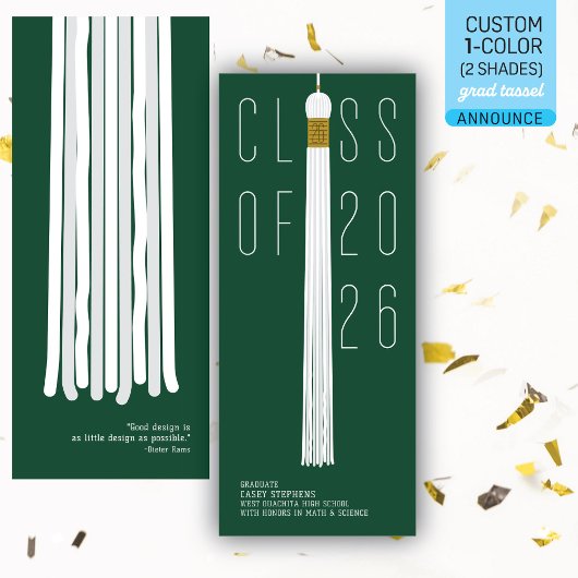 Modern Design Grad Announcement | Color-Editable