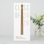 Modern Design Grad Announcement | Color-Editable (Staand voorkant)