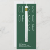 Modern Design Grad Announcement | Color-Editable (Voorkant)