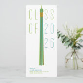 Modern Design Graduation Announcement | Color-Edit (Staand voorkant)