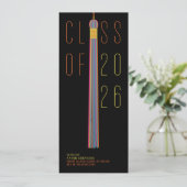 Modern Design Graduation Announcement | Color-Edit (Staand voorkant)
