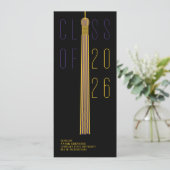 Modern Design Graduation Announcement | Color-Edit (Staand voorkant)