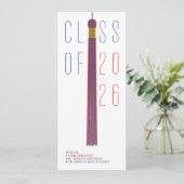 Modern Design Graduation Announcement | Color-Edit (Staand voorkant)