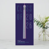 Modern Design Graduation Announcement | Color-Edit (Staand voorkant)