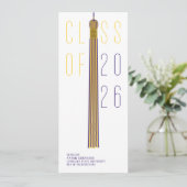 Modern Design Graduation Announcement | Color-Edit (Staand voorkant)