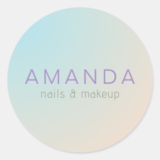 Modern design in minimalistische stijl ronde sticker (Voorkant)