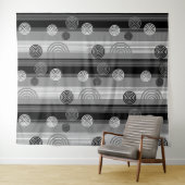 Modern design in zwart en wit wandkleed (In Situ (horizontaal))