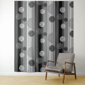 Modern design in zwart en wit wandkleed (In situ)